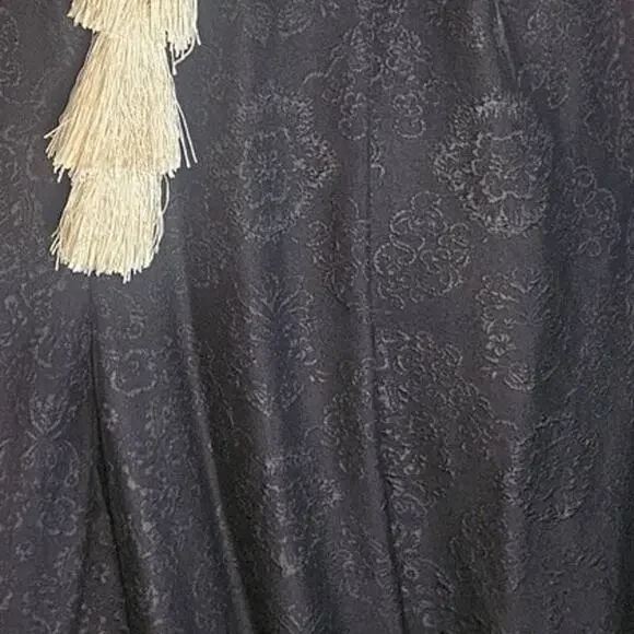 Rachel Zoe Ivory Black Halter Jumpsuit SZ 6 Ruffled Slraps Silk Tassled Tie NWT - Picture 7 of 11